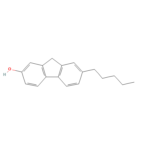 7-pentyl-9H-fluoren-2-ol (CAS: 99012-40-5) - Chemical Structure and Molecular Formula 