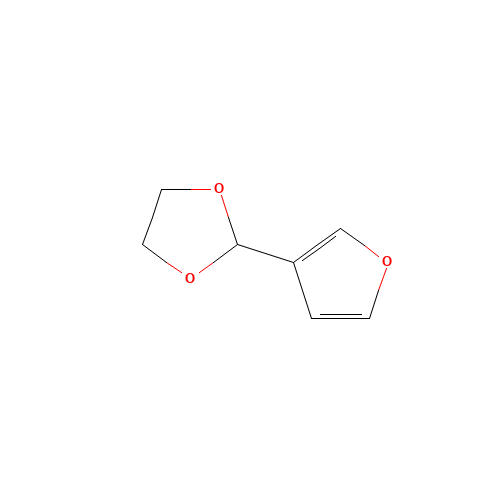 2-(furan-3-yl)-1,3-dioxolane (CAS: 28872-87-9) - Chemical Structure and Molecular Formula 