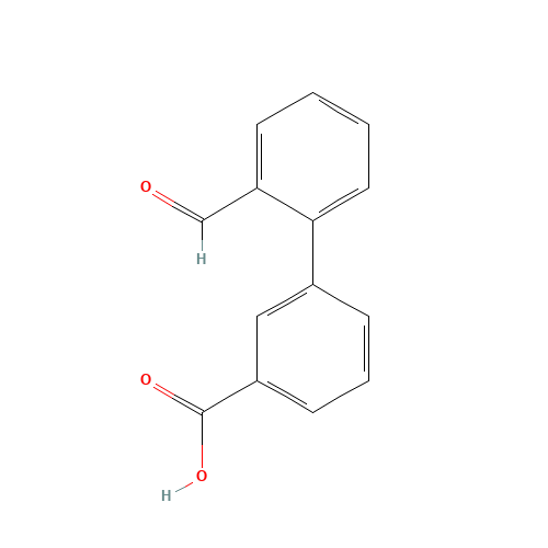 3-(2-formylphenyl)benzoic acid (CAS: 205871-52-9) - Chemical Structure and Molecular Formula 