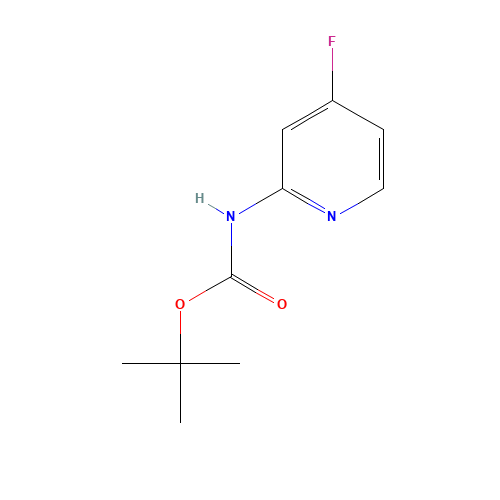tert-butyl N-(4-fluoropyridin-2-yl)carbamate (CAS: 1237535-76-0) - Chemical Structure and Molecular Formula 