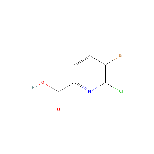 5-bromo-6-chloropyridine-2-carboxylic acid (CAS: 959958-25-9) - Chemical Structure and Molecular Formula 