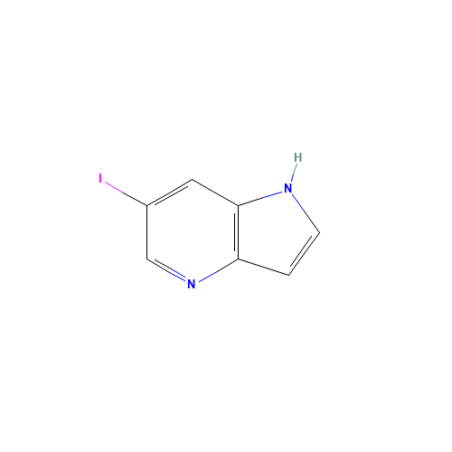 6-iodo-1H-pyrrolo[3,2-b]pyridine (CAS: 1015609-75-2) - Chemical Structure and Molecular Formula 