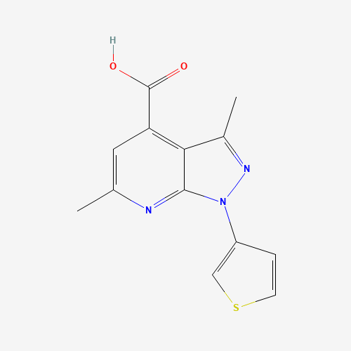 3,6-dimethyl-1-thiophen-3-ylpyrazolo[3,4-b]pyridine-4-carboxylic acid (CAS: 1417333-09-5) - Related Chemical Product