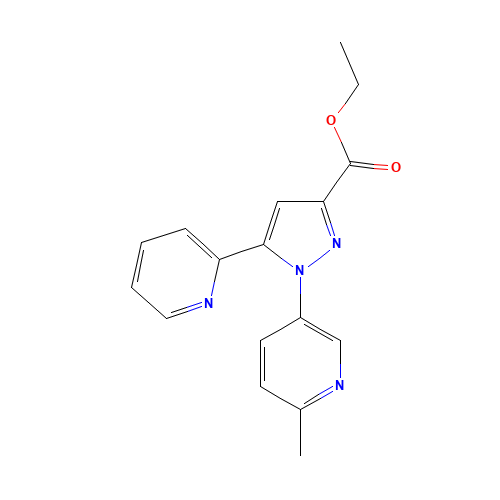ethyl 1-(6-methylpyridin-3-yl)-5-pyridin-2-ylpyrazole-3-carboxylate (CAS: 741288-16-4) - Related Chemical Product