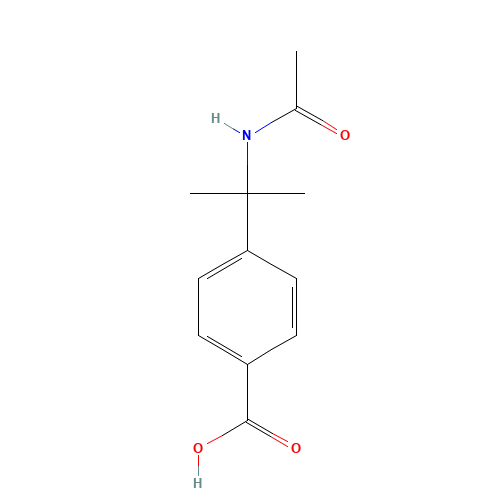 4-(2-acetamidopropan-2-yl)benzoic acid (CAS: 40708-36-9) - Chemical Structure and Molecular Formula 