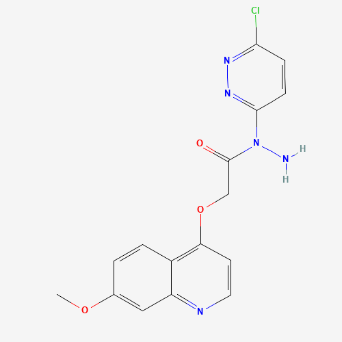 N-(6-chloropyridazin-3-yl)-2-(7-methoxyquinolin-4-yl)oxyacetohydrazide (CAS: 1002308-56-6) - Related Chemical Product