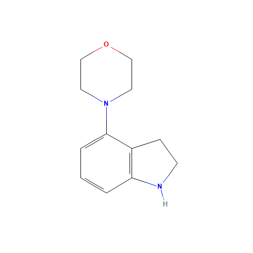 4-(2,3-dihydro-1H-indol-4-yl)morpholine (CAS: 1417746-03-2) - Chemical Structure and Molecular Formula 