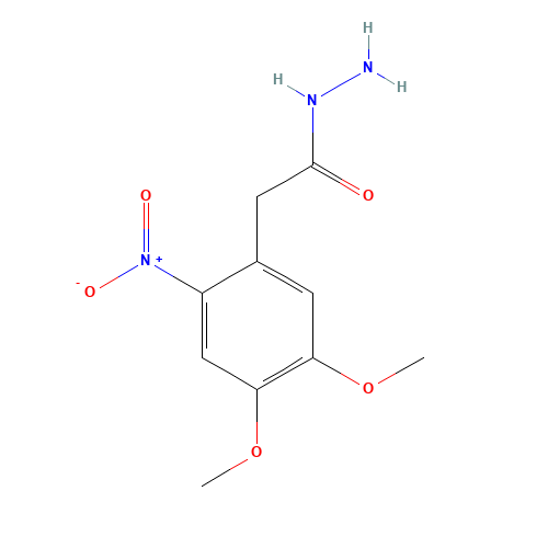 2-(4,5-dimethoxy-2-nitrophenyl)acetohydrazide (CAS: 16392-68-0) - Chemical Structure and Molecular Formula 