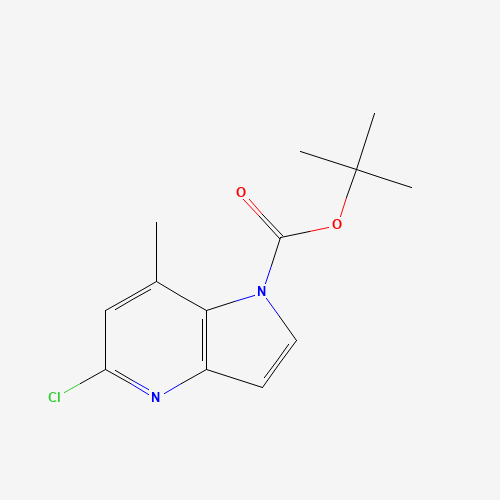 tert-butyl 5-chloro-7-methylpyrrolo[3,2-b]pyridine-1-carboxylate (CAS: 1373924-03-8) - Chemical Structure and Molecular Formula 
