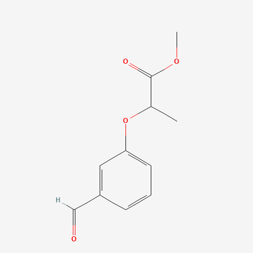 methyl 2-(3-formylphenoxy)propanoate (CAS: 140451-38-3) - Chemical Structure and Molecular Formula 