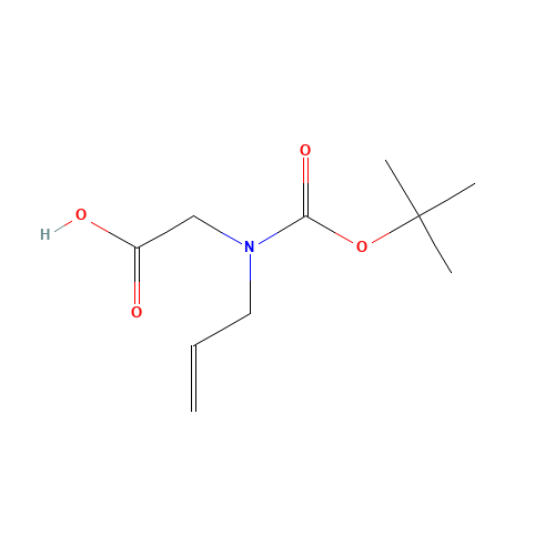 2-[(2-methylpropan-2-yl)oxycarbonyl-prop-2-enylamino]acetic acid (CAS: 145618-68-4) - Chemical Structure and Molecular Formula 