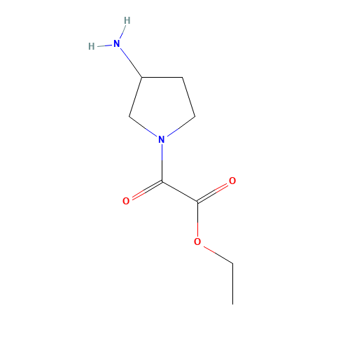 ethyl 2-(3-aminopyrrolidin-1-yl)-2-oxoacetate (CAS: 913744-74-8) - Chemical Structure and Molecular Formula 