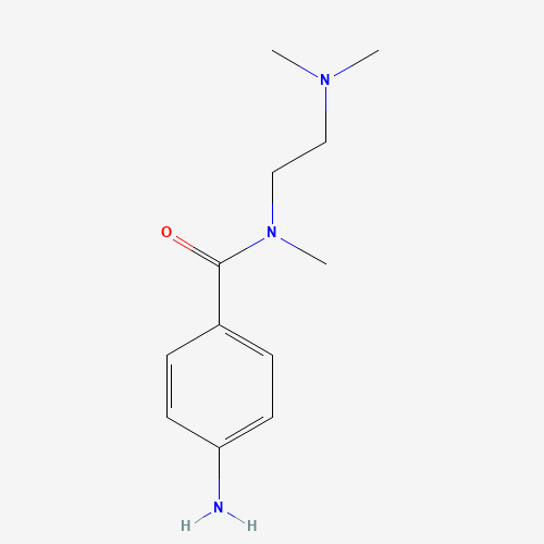 4-amino-N-[2-(dimethylamino)ethyl]-N-methylbenzamide (CAS: 466694-47-3) - Chemical Structure and Molecular Formula 