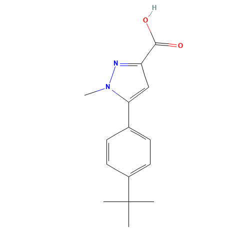 5-(4-tert-butylphenyl)-1-methylpyrazole-3-carboxylic acid (CAS: 852814-93-8) - Related Chemical Product