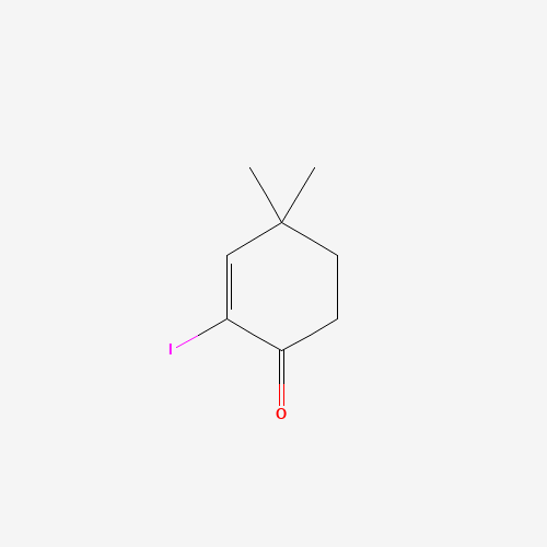 2-iodo-4,4-dimethylcyclohex-2-en-1-one (CAS: 157952-85-7) - Chemical Structure and Molecular Formula 