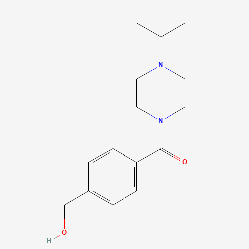 [4-(hydroxymethyl)phenyl]-(4-propan-2-ylpiperazin-1-yl)methanone (CAS: 1000404-72-7) - Chemical Structure and Molecular Formula 