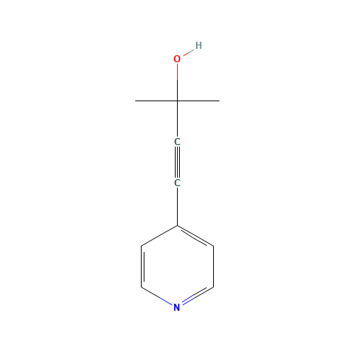 2-methyl-4-pyridin-4-ylbut-3-yn-2-ol (CAS: 55384-91-3) - Chemical Structure and Molecular Formula 