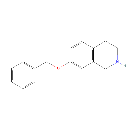 7-phenylmethoxy-1,2,3,4-tetrahydroisoquinoline (CAS: 152035-13-7) - Chemical Structure and Molecular Formula 