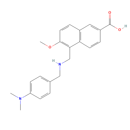 5-[[[4-(dimethylamino)phenyl]methylamino]methyl]-6-methoxynaphthalene-2-carboxylic acid (CAS: 713515-74-3) - Related Chemical Product