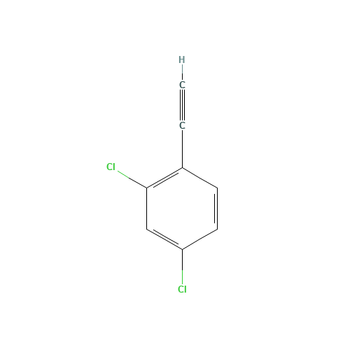 2,4-dichloro-1-ethynylbenzene (CAS: 75717-77-0) - Chemical Structure and Molecular Formula 
