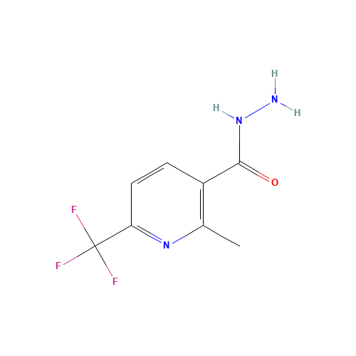 2-methyl-6-(trifluoromethyl)pyridine-3-carbohydrazide (CAS: 402479-94-1) - Chemical Structure and Molecular Formula 