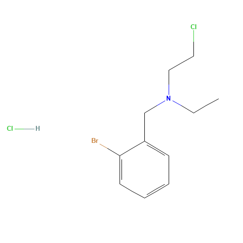 N-[(2-bromophenyl)methyl]-2-chloro-N-ethylethanamine;hydrochloride (CAS: 40616-75-9) - Chemical Structure and Molecular Formula 