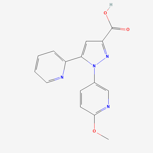 1-(6-methoxypyridin-3-yl)-5-pyridin-2-ylpyrazole-3-carboxylic acid (CAS: 741286-74-8) - Related Chemical Product