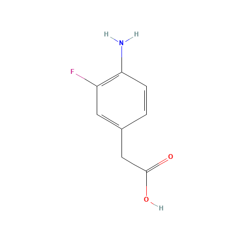 2-(4-amino-3-fluorophenyl)acetic acid (CAS: 503315-77-3) - Chemical Structure and Molecular Formula 