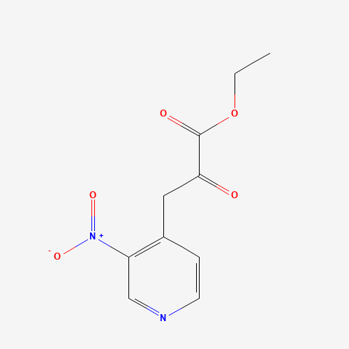 ethyl 3-(3-nitropyridin-4-yl)-2-oxopropanoate (CAS: 24334-18-7) - Chemical Structure and Molecular Formula 
