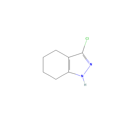 3-chloro-4,5,6,7-tetrahydro-1H-indazole (CAS: 933747-50-3) - Chemical Structure and Molecular Formula 