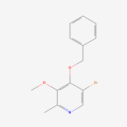 5-bromo-3-methoxy-2-methyl-4-phenylmethoxypyridine (CAS: 895134-14-2) - Chemical Structure and Molecular Formula 