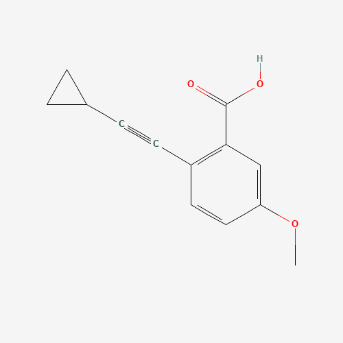 2-(2-cyclopropylethynyl)-5-methoxybenzoic acid (CAS: 862574-83-2) - Chemical Structure and Molecular Formula 