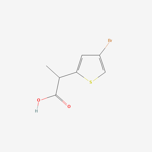 2-(4-bromothiophen-2-yl)propanoic acid (CAS: 1195177-04-8) - Chemical Structure and Molecular Formula 