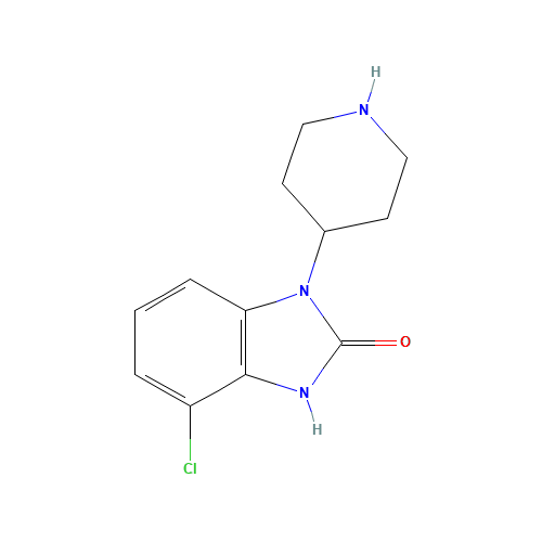 7-chloro-3-piperidin-4-yl-1H-benzimidazol-2-one (CAS: 783368-08-1) - Chemical Structure and Molecular Formula 