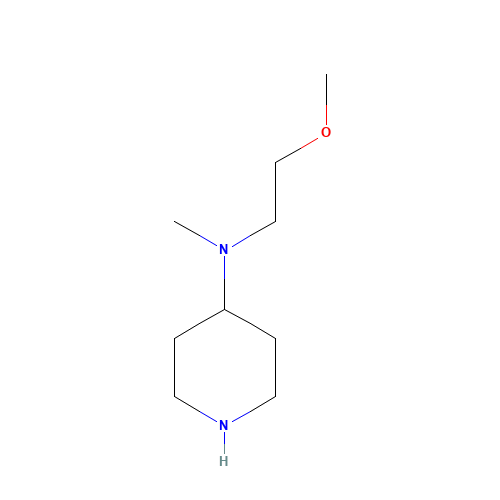 N-(2-methoxyethyl)-N-methylpiperidin-4-amine (CAS: 885675-71-8) - Chemical Structure and Molecular Formula 