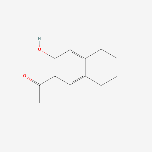 1-(3-hydroxy-5,6,7,8-tetrahydronaphthalen-2-yl)ethanone (CAS: 40420-05-1) - Chemical Structure and Molecular Formula 