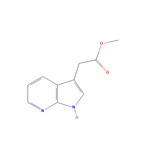 methyl 2-(1H-pyrrolo[2,3-b]pyridin-3-yl)acetate (CAS: 169030-84-6) - Chemical Structure and Molecular Formula 