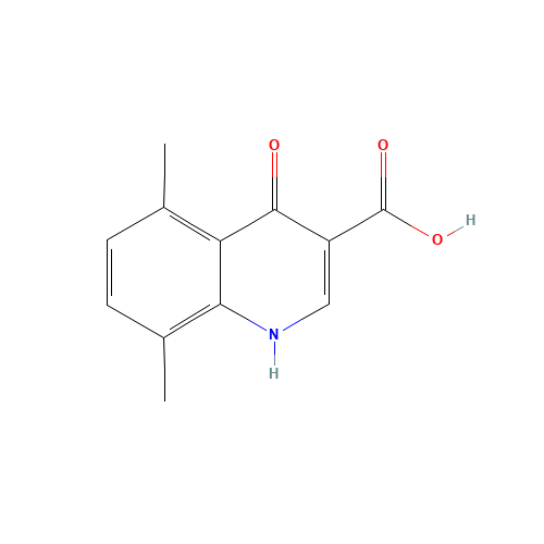 5,8-dimethyl-4-oxo-1H-quinoline-3-carboxylic acid (CAS: 303010-02-8) - Chemical Structure and Molecular Formula 