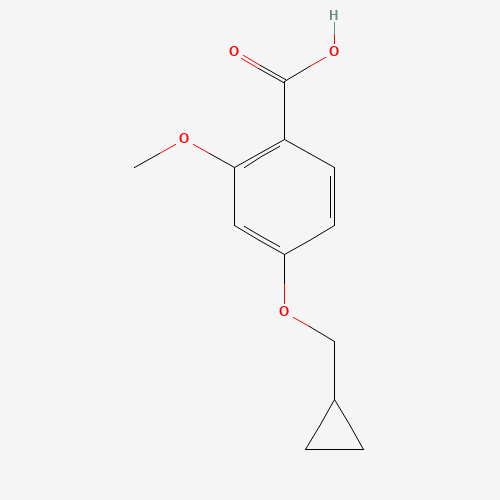 4-(cyclopropylmethoxy)-2-methoxybenzoic acid (CAS: 1238700-00-9) - Chemical Structure and Molecular Formula 