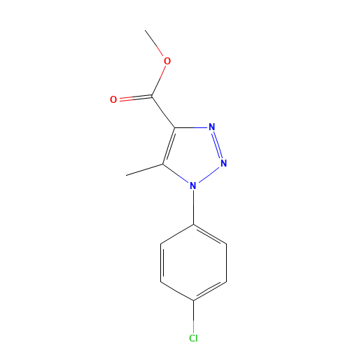 methyl 1-(4-chlorophenyl)-5-methyltriazole-4-carboxylate (CAS: 1147199-25-4) - Chemical Structure and Molecular Formula 