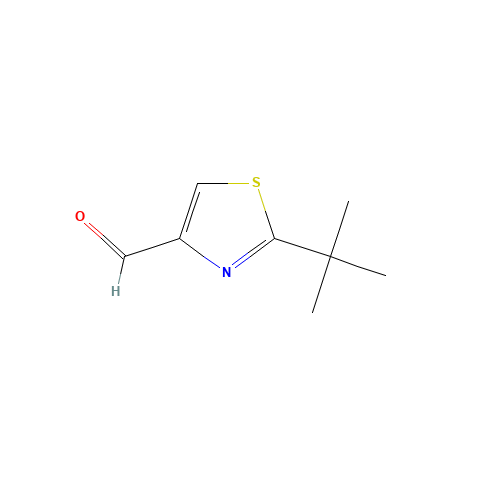 2-tert-butyl-1,3-thiazole-4-carbaldehyde (CAS: 937663-81-5) - Chemical Structure and Molecular Formula 
