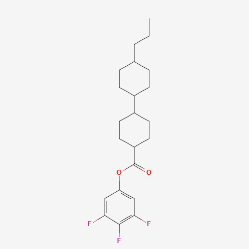 (3,4,5-trifluorophenyl) 4-(4-propylcyclohexyl)cyclohexane-1-carboxylate (CAS: 132123-45-6) - Chemical Structure and Molecular Formula 