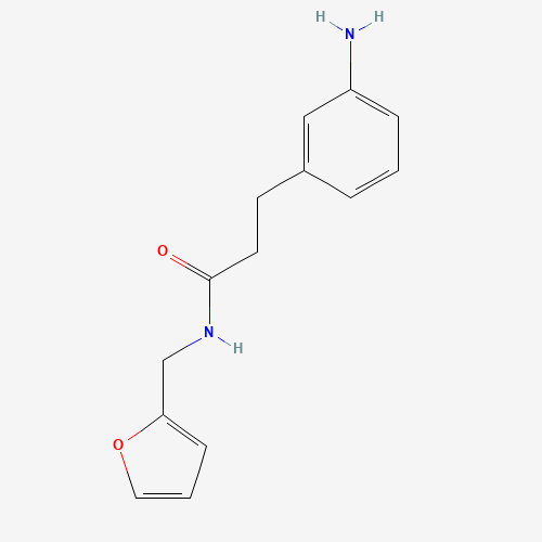3-(3-aminophenyl)-N-(furan-2-ylmethyl)propanamide (CAS: 273746-91-1) - Chemical Structure and Molecular Formula 