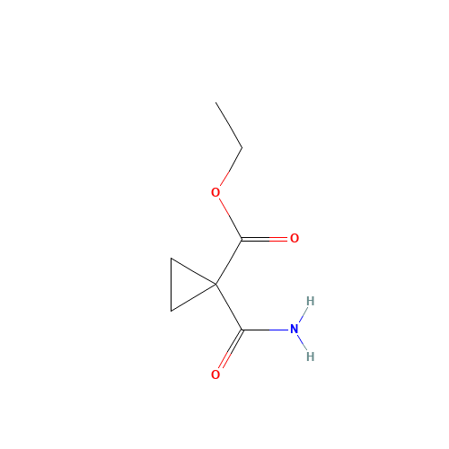 ethyl 1-carbamoylcyclopropane-1-carboxylate (CAS: 6914-75-6) - Chemical Structure and Molecular Formula 