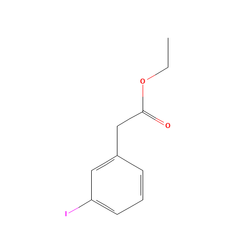 ethyl 2-(3-iodophenyl)acetate (CAS: 90888-00-9) - Chemical Structure and Molecular Formula 