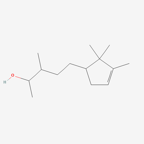 3-methyl-5-(2,2,3-trimethylcyclopent-3-en-1-yl)pentan-2-ol (CAS: 65113-99-7) - Chemical Structure and Molecular Formula 