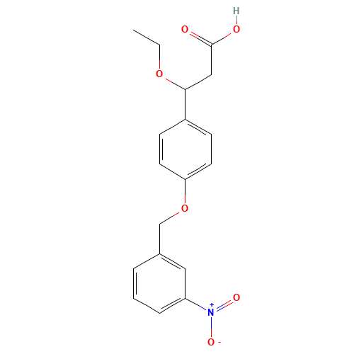 3-ethoxy-3-[4-[(3-nitrophenyl)methoxy]phenyl]propanoic acid (CAS: 1202575-21-0) - Related Chemical Product