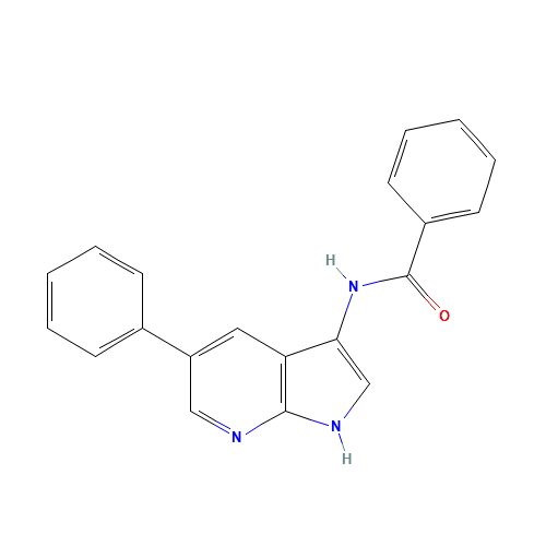 N-(5-phenyl-1H-pyrrolo[2,3-b]pyridin-3-yl)benzamide (CAS: 507462-25-1) - Chemical Structure and Molecular Formula 