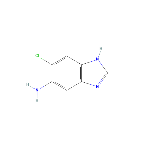 6-chloro-1H-benzimidazol-5-amine (CAS: 803633-73-0) - Chemical Structure and Molecular Formula 