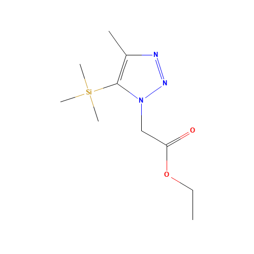 ethyl 2-(4-methyl-5-trimethylsilyltriazol-1-yl)acetate (CAS: 1190392-86-9) - Chemical Structure and Molecular Formula 